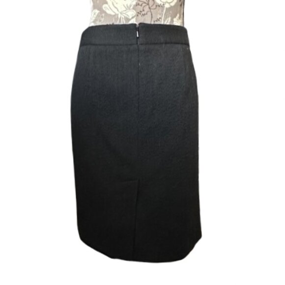DKNY Women's Small Black Midi Straight/Pencil Wool Blend Fully Lined Skirt - Picture 2 of 16